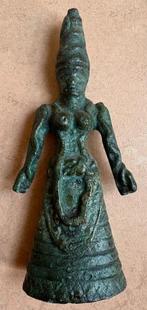 Bronzen beeldje van Minoïsche slangengodin, Antiek en Kunst, Ophalen of Verzenden