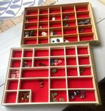Halfedelstenen in doos met 2 lades, Verzamelen, Mineralen en Fossielen, Ophalen of Verzenden, Mineraal