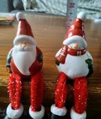 Kerstman en sneeuwpop - ca 10 cm, Ophalen of Verzenden, Zo goed als nieuw