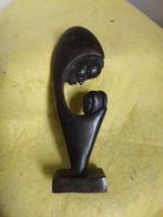 8838) zwaar bronze beeldje  Maria met kind, Antiek en Kunst, Ophalen of Verzenden