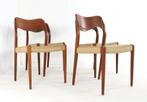 Set 4 Niels O Möller stoelen model 71 papercord Deens, Huis en Inrichting, Stoelen, Ophalen of Verzenden, Zo goed als nieuw, Vier
