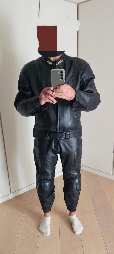 Klassiek lederen motorpak IXS m52 (=M/L = taille 86-90), Motoren, Kleding | Motorkleding, Combipak, Heren, Tweedehands, Ophalen of Verzenden