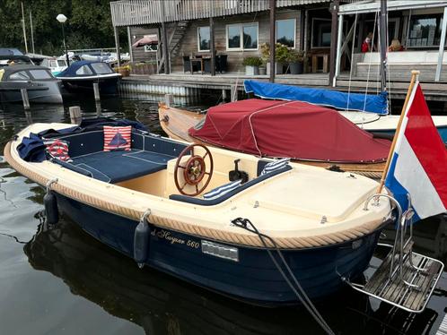 Prachtige Oudhuijzer 560 met Mercury 15pk motor, Watersport en Boten, Sloepen, Zo goed als nieuw, 10 tot 30 pk, 3 tot 6 meter
