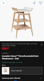 Leander Linea Verschonetafel - Inclusief waskussen, Ophalen of Verzenden, Zo goed als nieuw, Hout, 90 cm of meer