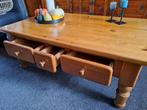 Grenen salontafel met lades., Ophalen, Gebruikt, 100 tot 150 cm, 50 tot 100 cm