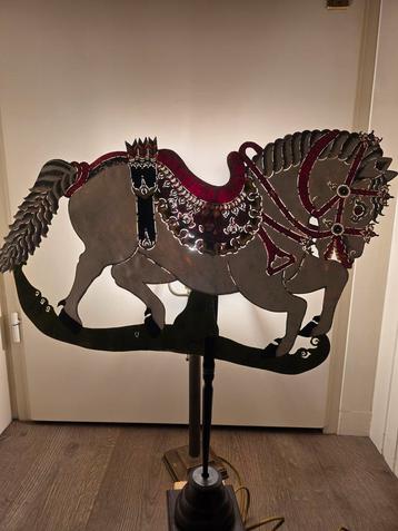 Oude wayang kulit wajangpop kuda / jaran  beschikbaar voor biedingen