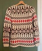 Noorse wollen trui 36 38 folklore outdoor handgemaakt, Ophalen of Verzenden, Zo goed als nieuw, Maat 36 (S), Beige