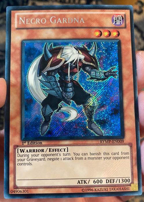 Yu-Gi-Oh! Necro Gardna RYMP 1st Edition !, Hobby en Vrije tijd, Verzamelkaartspellen | Yu-gi-Oh!, Zo goed als nieuw, Losse kaart