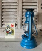 Metaloglobus nr. 104E blauwe lantaarn stormlamp, Ophalen of Verzenden