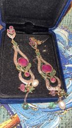 Prachtige edelsteen oorbellen, Gebruikt, Overige kleuren, Ophalen of Verzenden, Met edelsteen