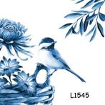 Servetten decoupage/bullet journal – koolmees blauw L1545, Verzenden, Nieuw, Materiaal
