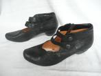 Leuke zwarte leren Think ! damesschoenen  schoenen maat 40, Ophalen of Verzenden, Zo goed als nieuw, Zwart
