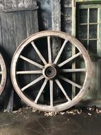 Oude Eikenhouten Wagenwielen, doorsnede 165 cm , groot, Ophalen of Verzenden