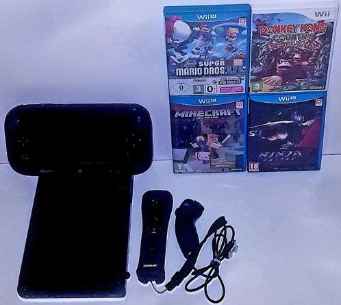 - Wii U/32GB/Games -, Spelcomputers en Games, Spelcomputers | Nintendo Wii U, Zo goed als nieuw, Met 1 controller, Met games, Ophalen of Verzenden