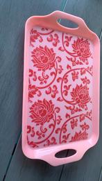 Roze dienblad met bloemmotief kunststof als nieuw,maat48-29, Ophalen of Verzenden, Zo goed als nieuw, Rechthoekig, Kunststof