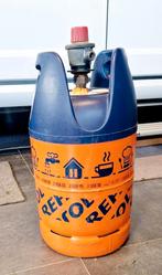 Repsol gasfles,half vol, met gasdrukregelaar, Caravans en Kamperen, Gebruikt