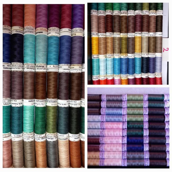 Partij 50 nw klossen naaigaren gutermann en mettler🧵🧵🧵🧵, Hobby en Vrije tijd, Naaien en Fournituren, Nieuw, Garen of Naald(en)