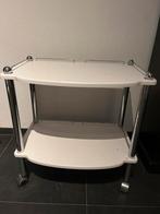 Wit serveerwagentje, Huis en Inrichting, Tafels | Sidetables, Ophalen, Overige materialen, Gebruikt, 50 tot 100 cm