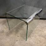 OPRUIMING Vintage Italiaans design Gallotti & Radice tafel, Minder dan 45 cm, Minder dan 55 cm, Gebruikt, Glas