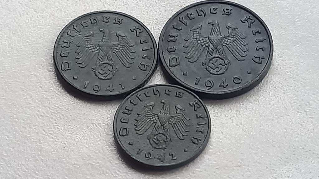 WO2 setje oorlogsgeld zink nazi duitsland 5, Ophalen of Verzenden, Duitsland, Setje