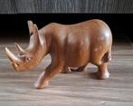 Houten Neushoorn Beeldje Hoorn Beschadigd, Ophalen of Verzenden