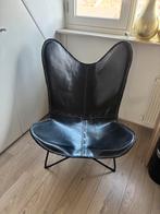 Vlinder Stoel, Zwart, Leer, Ophalen of Verzenden, Zo goed als nieuw