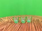 3x Groene Borrelglaasjes - Retro Stijlvol, Antiek en Kunst, Ophalen of Verzenden