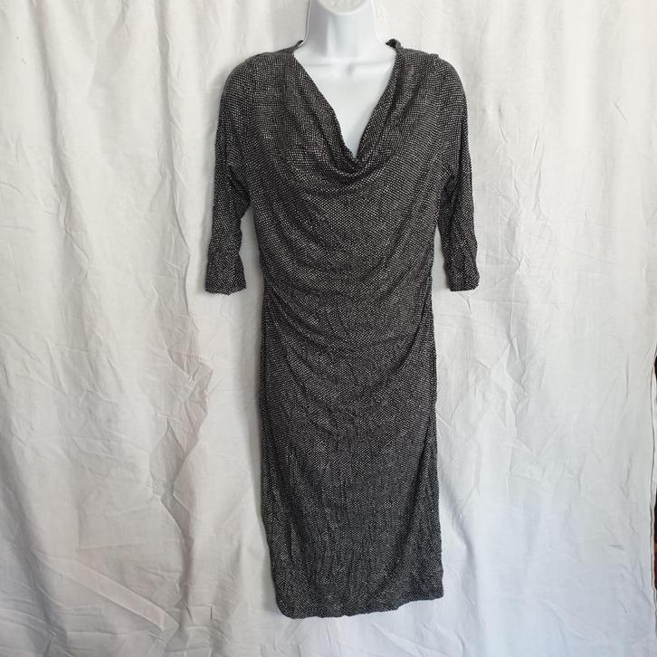 Zwarte jurk met witte stippen. mt 40. merk Vanilia Elements, Kleding | Dames, Jurken, Zo goed als nieuw, Maat 38/40 (M), Zwart