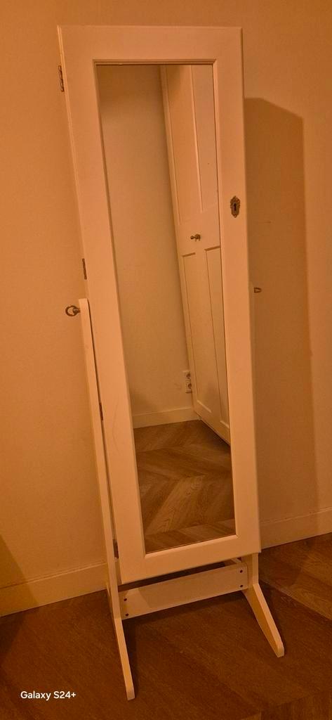 Sieradenkast met spiegel, Huis en Inrichting, Woonaccessoires | Spiegels, Gebruikt, Minder dan 50 cm, 100 tot 150 cm, Rechthoekig