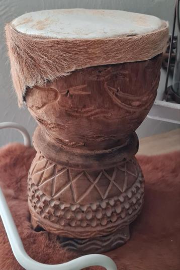 Houten Afrikaanse trommel/Djembe handgemaakt  beschikbaar voor biedingen