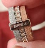 Breil ring dames 2-kleurig met steentjes, Ophalen of Verzenden, Dame, Zilver, Met edelsteen
