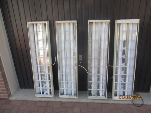 TL Armatuur met 2 x 36 Watt buis  ( 4 stuks ) . !!, Doe-het-zelf en Verbouw, Bouwverlichting, Gebruikt, Armatuur, Minder dan 50 watt