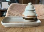 Vintage jaren 70 suikepot en presenteer schaal schotel, Keramiek, Ophalen of Verzenden, Overige stijlen, Schaal of Schalen