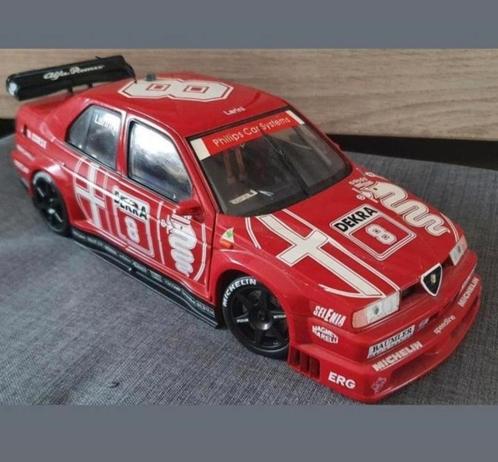 Alfa Romeo 155 V6 TI 1;18 DTM class 1 Larini nr.8.UT models, Verzamelen, Automerken, Motoren en Formule 1, Zo goed als nieuw, Formule 1