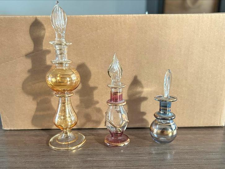 Vintage Parfumflesjes Collectie - lege flesjes, Antiek en Kunst, Antiek | Glas en Kristal, Ophalen of Verzenden