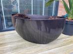 Ovale antraciet bloempot (kleine akschade), Tuin en Terras, Bloembakken en Plantenbakken, Kunststof, Gebruikt, Ophalen of Verzenden