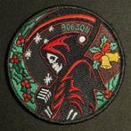 KLU 306 Squadron Kerst Reaper Rood Patch, Verzamelen, Ophalen of Verzenden, Luchtmacht, Nederland, Embleem of Badge