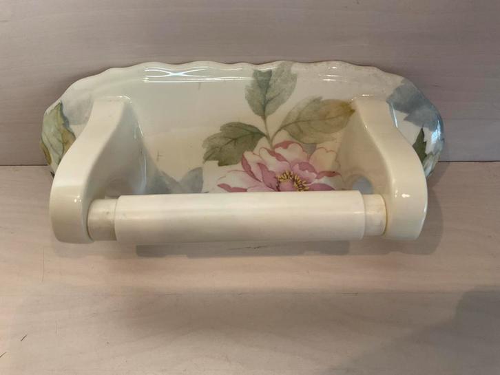 Hadida Bone China toiletpapier houder Wild Rose wcrolhouder, Huis en Inrichting, Badkamer | Badtextiel en Accessoires, Gebruikt