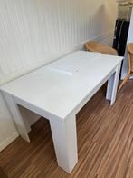 EETTAFEL TRENDY EETTAFEL UITSCHUIFBAAR GEBRUKT 6 PERS., Ophalen, 50 tot 100 cm, Zo goed als nieuw, Vijf personen of meer
