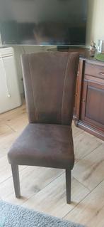 Eetkamerstoelen bruin stof met rits aan achterkand, Huis en Inrichting, Ophalen, Zo goed als nieuw