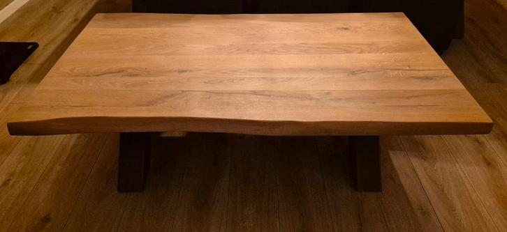 Massief Eiken Salontafel, Huis en Inrichting, Tafels | Salontafels, Zo goed als nieuw, Minder dan 50 cm, 50 tot 100 cm, 100 tot 150 cm