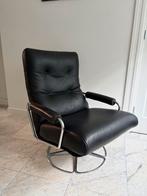 Vintage draaifauteuil, Jan des Bouvrie, Gelderland jaren 70, Ophalen, Metaal, Vintage retro midcentury design Dutch design antiek Deens