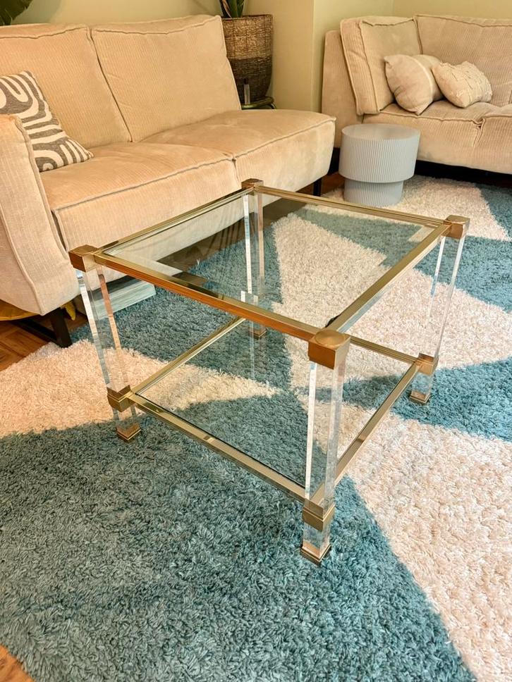 Vintage design tafel van Pierre Vandel Paris, Huis en Inrichting, Tafels | Salontafels, Gebruikt, Minder dan 50 cm, 50 tot 100 cm