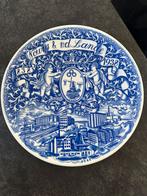 Antiek Delfts Blauw 32 cm gedenkbord Noury & v.d. Lande, Antiek en Kunst, Ophalen