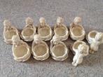 Waxinelichthouders (b)engeltjes, nieuw, 10 stuks, nieuw., Nieuw, Ophalen of Verzenden, Crème, Kaars