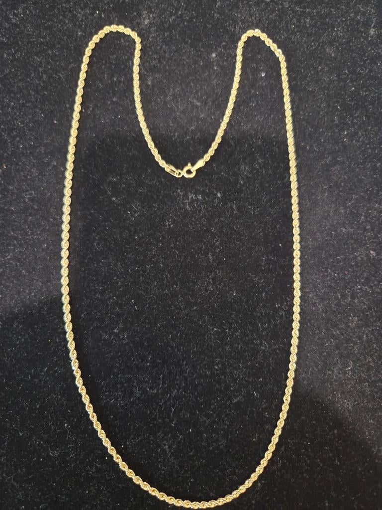14 k gouden rope ketting 2,8 gram 54,5 cm, Ophalen of Verzenden, Nieuw, Goud, Goud