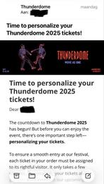 Thunderdome ticket 1x, Eén persoon