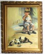 J. Den Otter Olieverf schilderij op linnen, gesigneerd., Antiek en Kunst, Kunst | Schilderijen | Klassiek, Ophalen of Verzenden