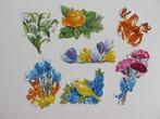 poëzieplaatjes, poesieplaatjes met bloemen (7), Verzamelen, Ophalen of Verzenden