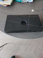 Zwarte marmeren toiletplank met waskom, Minder dan 50 cm, Ophalen of Verzenden, Zo goed als nieuw, Minder dan 25 cm